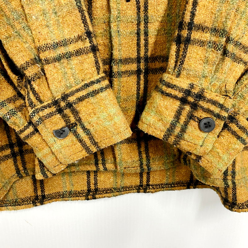 【中古品】 BREWSTER ブリュースター 70-80S WOOL MIXED CHECK LS SHIRT 70-80年代 ウール ミックスド チェック ロングスリーブ シャツ トップス 長袖 146-250916-cs-05-izu サイズ：XL カラー：ブラウン系 万代Net店