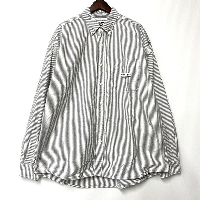 【中古品】【メンズ】 CAHLUMN カウラム 1000390900003 MAGAZINE POCKET OXFORD B.D SHIRT マガジンポケット オックスフォード ボタンダウンシャツ トップス 長袖 140-250927-ya-24-izu サイズ：L カラー：グレー系 万代Net店