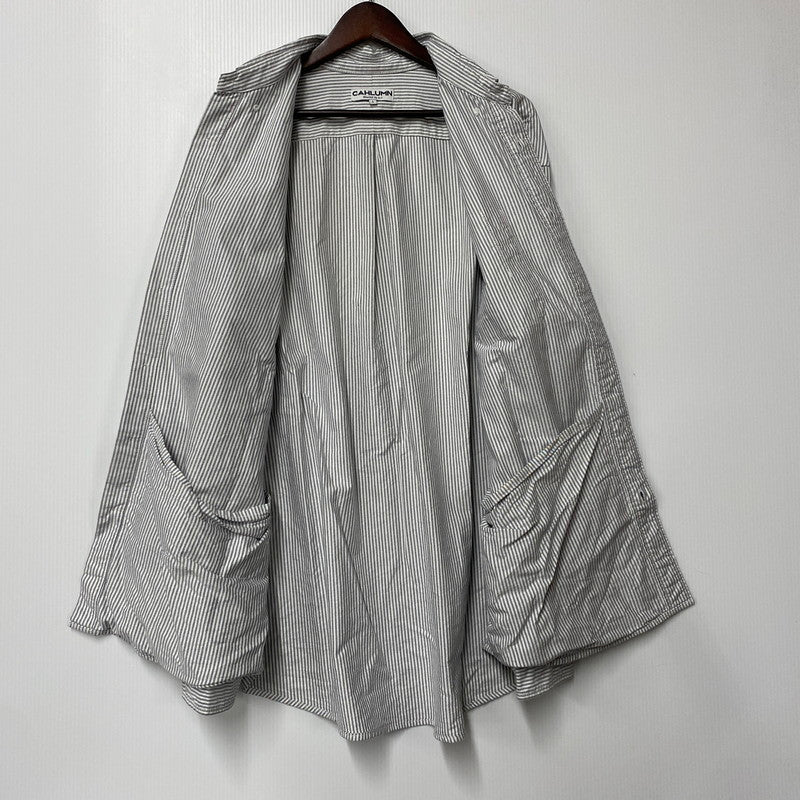 【中古品】【メンズ】 CAHLUMN カウラム 1000390900003 MAGAZINE POCKET OXFORD B.D SHIRT マガジンポケット オックスフォード ボタンダウンシャツ トップス 長袖 140-250927-ya-24-izu サイズ：L カラー：グレー系 万代Net店