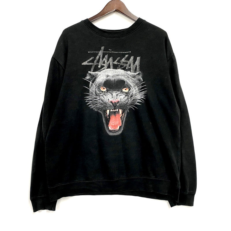 Stussy ブラック スウェットシャツ M 現状渡し品】【メンズ】 STUSSY ステューシー BLACK PANTHER