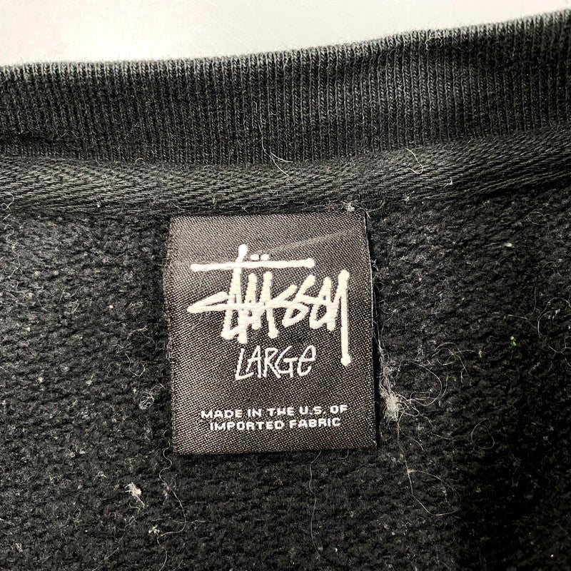 【現状渡し品】【メンズ】 STUSSY ステューシー BLACK PANTHER SWEATSHIRT ブラック パンサー スウェットシャツ トップス 長袖 142-250916-cs-02-izu サイズ：L カラー：ブラック 万代Net店