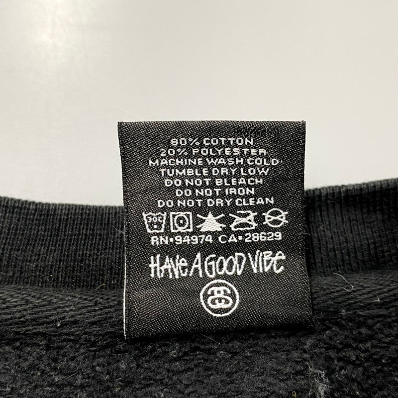 【現状渡し品】【メンズ】 STUSSY ステューシー BLACK PANTHER SWEATSHIRT ブラック パンサー スウェットシャツ トップス 長袖 142-250916-cs-02-izu サイズ：L カラー：ブラック 万代Net店