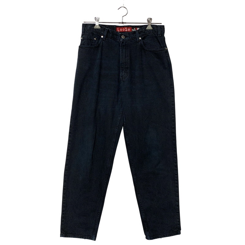 【現状渡し品】【メンズ】 LEVI'S SILVER TAB リーバイス シルバータブ 43565-1760 刻印501 USA製 1995年製 90S LOOSE DENIM PANTS ルーズ デニム パンツ ボトムス ズボン 157-260109-cs-16-izu サイズ：33×30 カラー：ネイビー系 万代Net店