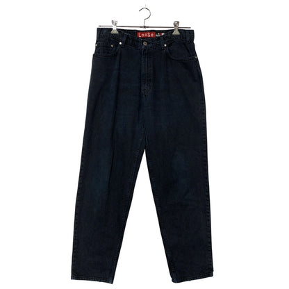 【現状渡し品】【メンズ】 LEVI'S SILVER TAB リーバイス シルバータブ 43565-1760 刻印501 USA製 1995年製 90S LOOSE DENIM PANTS ルーズ デニム パンツ ボトムス ズボン 157-260109-cs-16-izu サイズ：33×30 カラー：ネイビー系 万代Net店