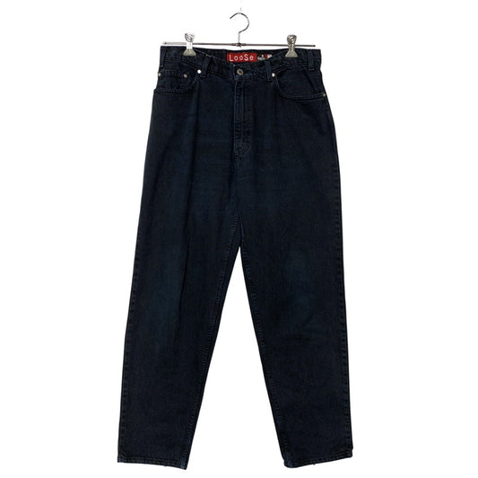 【現状渡し品】【メンズ】 LEVI'S SILVER TAB リーバイス シルバータブ 43565-1760 刻印501 USA製 1995年製 90S LOOSE DENIM PANTS ルーズ デニム パンツ ボトムス ズボン 157-260109-cs-16-izu サイズ：33×30 カラー：ネイビー系 万代Net店