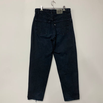 【現状渡し品】【メンズ】 LEVI'S SILVER TAB リーバイス シルバータブ 43565-1760 刻印501 USA製 1995年製 90S LOOSE DENIM PANTS ルーズ デニム パンツ ボトムス ズボン 157-260109-cs-16-izu サイズ：33×30 カラー：ネイビー系 万代Net店
