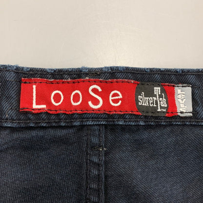 【現状渡し品】【メンズ】 LEVI'S SILVER TAB リーバイス シルバータブ 43565-1760 刻印501 USA製 1995年製 90S LOOSE DENIM PANTS ルーズ デニム パンツ ボトムス ズボン 157-260109-cs-16-izu サイズ：33×30 カラー：ネイビー系 万代Net店