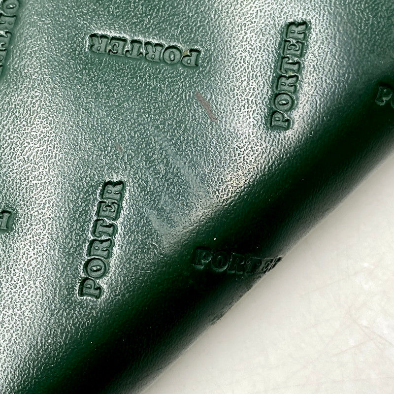 【中古品】【メンズ/レディース】 PORTER ポーター ENCHASE LONG WALLET 007-02283 エンチェイス ロングウォレット 長財布 200-250916-as-05-izu カラー：グリーン 万代Net店