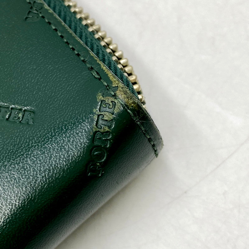 【中古品】【メンズ/レディース】 PORTER ポーター ENCHASE LONG WALLET 007-02283 エンチェイス ロングウォレット 長財布 200-250916-as-05-izu カラー：グリーン 万代Net店
