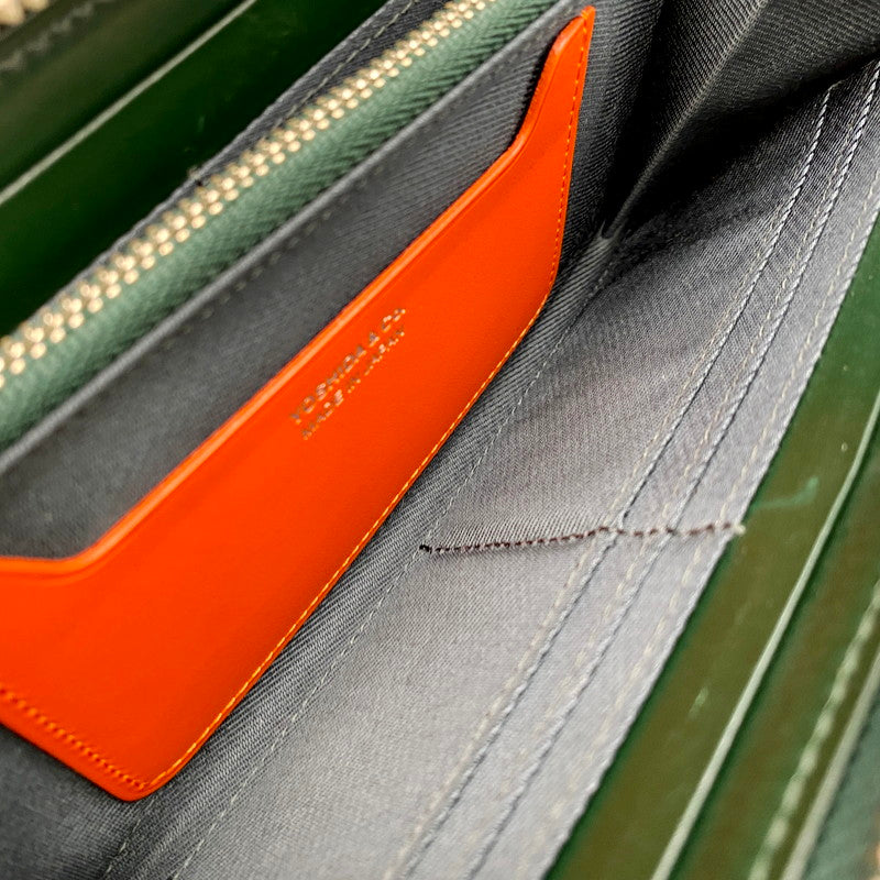 【中古品】【メンズ/レディース】 PORTER ポーター ENCHASE LONG WALLET 007-02283 エンチェイス ロングウォレット 長財布 200-250916-as-05-izu カラー：グリーン 万代Net店