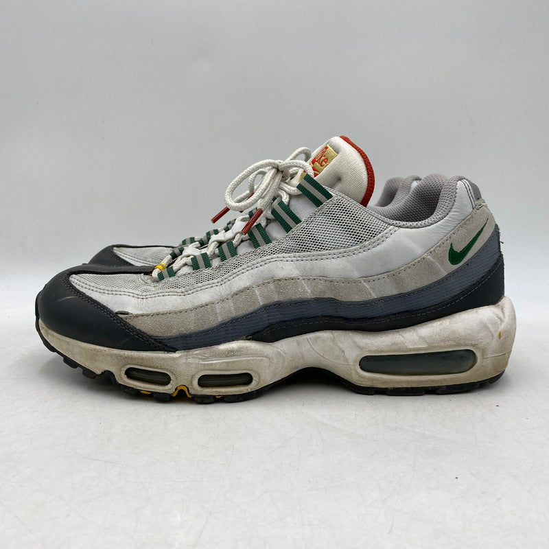 【現状渡し品】【メンズ】 NIKE ナイキ AIR MAX エアマックス 95 スニーカー 靴 シューズ 160-250927-ya-10-izu サイズ：28cm カラー：PURE PLATINUM/UNIVERSITY GOLD/CINNABAR/GORGE GREEN 万代Net店