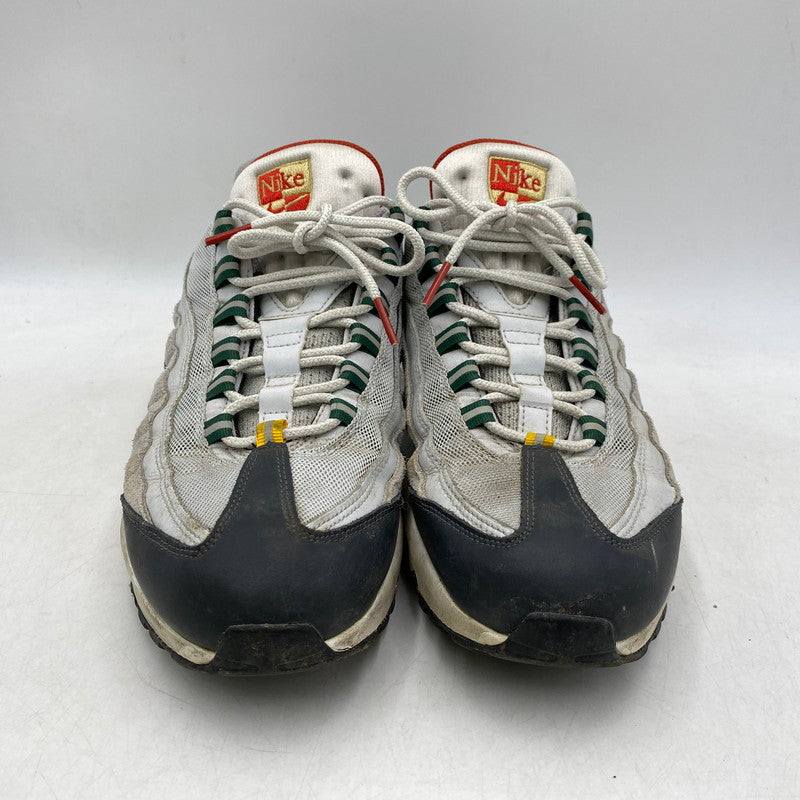 【現状渡し品】【メンズ】 NIKE ナイキ AIR MAX エアマックス 95 スニーカー 靴 シューズ 160-250927-ya-10-izu サイズ：28cm カラー：PURE PLATINUM/UNIVERSITY GOLD/CINNABAR/GORGE GREEN 万代Net店