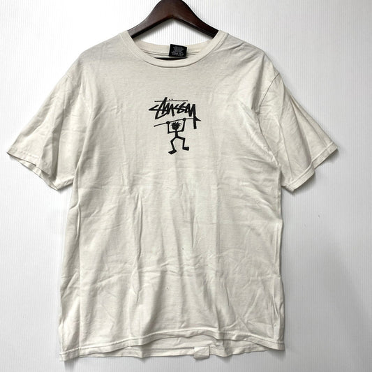 【現状渡し品】【メンズ】 STUSSY ステューシー SHADOWMAN シャドーマン SS TEE ショートスリーブ Ｔシャツ トップス 半袖 142-250927-ya-26-izu サイズ：M カラー：ホワイト 万代Net店