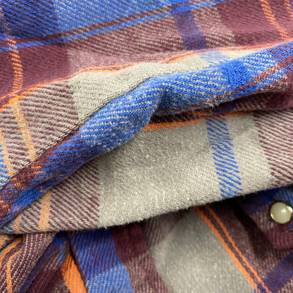 【中古品】【メンズ】 VINTAGE ヴィンテージ 70S-80S LS FLANNEL SHIRT ロングスリーブ フランネル シャツ トップス 長袖 146-250927-ya-04-izu サイズ：下記参照 カラー：マルチカラー 万代Net店