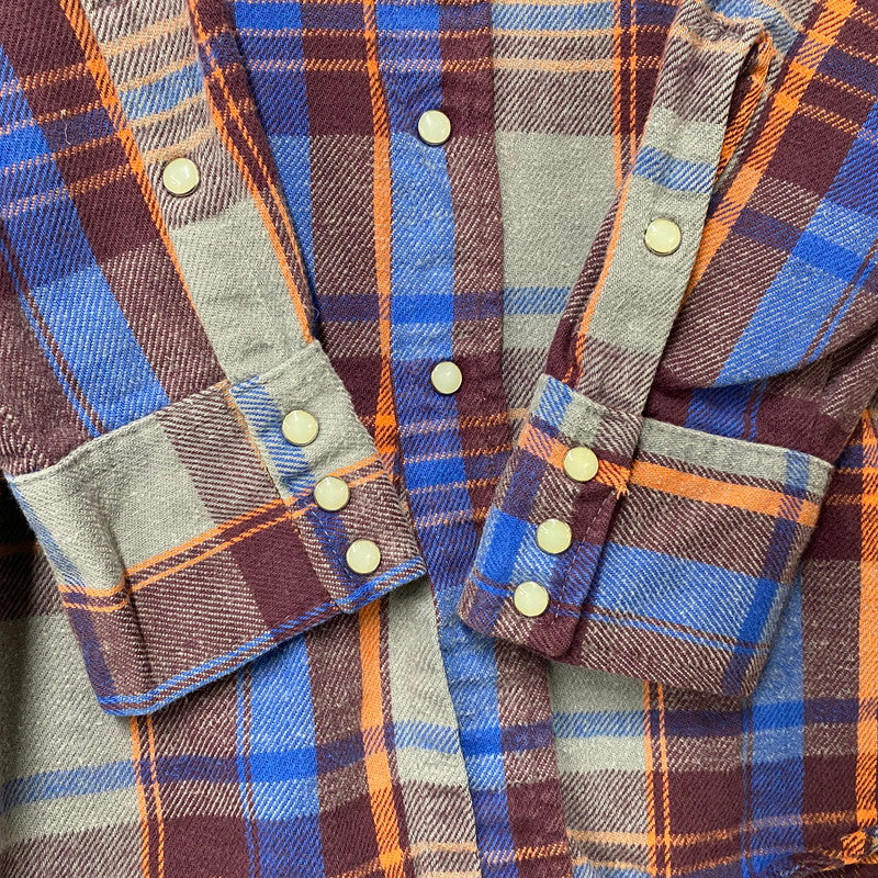 【中古品】【メンズ】 VINTAGE ヴィンテージ 70S-80S LS FLANNEL SHIRT ロングスリーブ フランネル シャツ トップス 長袖 146-250927-ya-04-izu サイズ：下記参照 カラー：マルチカラー 万代Net店