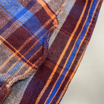 【中古品】【メンズ】 VINTAGE ヴィンテージ 70S-80S LS FLANNEL SHIRT ロングスリーブ フランネル シャツ トップス 長袖 146-250927-ya-04-izu サイズ：下記参照 カラー：マルチカラー 万代Net店