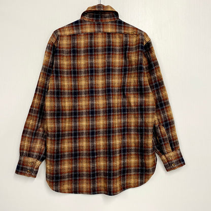 【中古品】【メンズ】 PENDLETON ペンドルトン USA製 70S LS WOOL CHECK SHIRT 70年代 ロングスリーブ ウール チェックシャツ トップス 長袖 146-250916-cs-03-izu サイズ：L カラー：ブラウン系 万代Net店