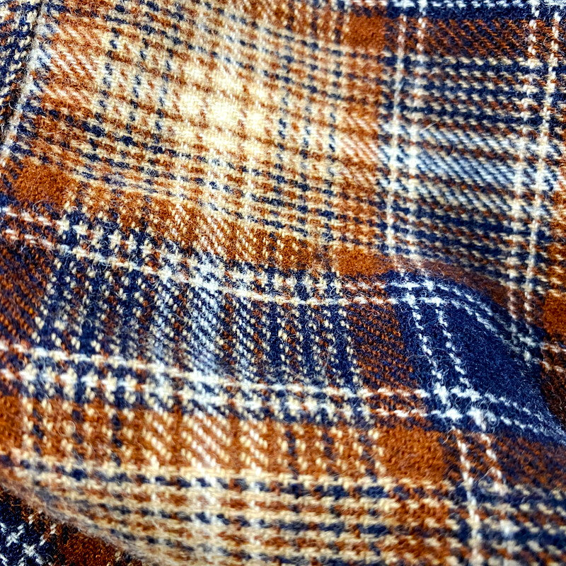 【中古品】【メンズ】 PENDLETON ペンドルトン USA製 70S LS WOOL CHECK SHIRT 70年代 ロングスリーブ ウール チェックシャツ トップス 長袖 146-250916-cs-03-izu サイズ：L カラー：ブラウン系 万代Net店