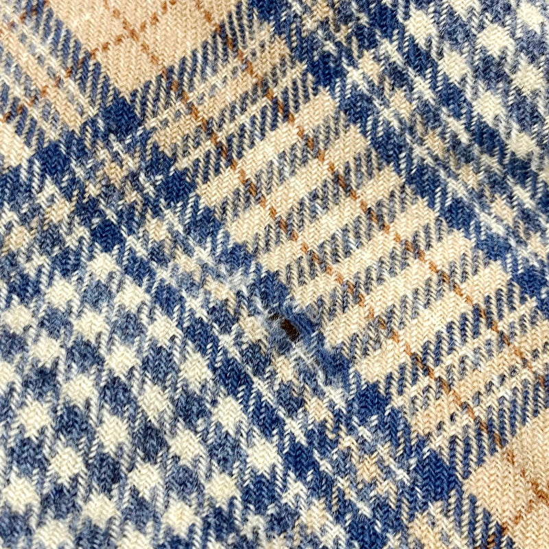 【中古品】【メンズ】 PENDLETON ペンドルトン USA製 70S LS WOOL CHECK SHIRT 70年代 ロングスリーブ ウール チェックシャツ トップス 長袖 146-250916-cs-04-izu サイズ：L カラー：ベージュ/ブルー 万代Net店