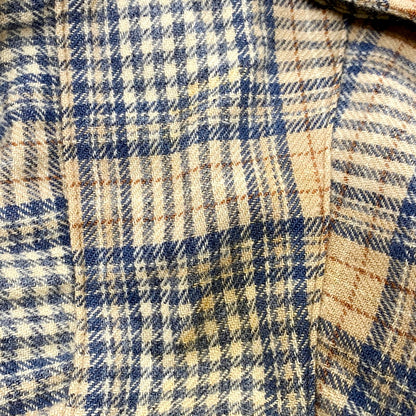 【中古品】【メンズ】 PENDLETON ペンドルトン USA製 70S LS WOOL CHECK SHIRT 70年代 ロングスリーブ ウール チェックシャツ トップス 長袖 146-250916-cs-04-izu サイズ：L カラー：ベージュ/ブルー 万代Net店
