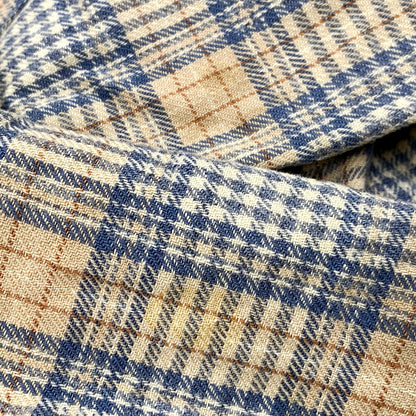 【中古品】【メンズ】 PENDLETON ペンドルトン USA製 70S LS WOOL CHECK SHIRT 70年代 ロングスリーブ ウール チェックシャツ トップス 長袖 146-250916-cs-04-izu サイズ：L カラー：ベージュ/ブルー 万代Net店