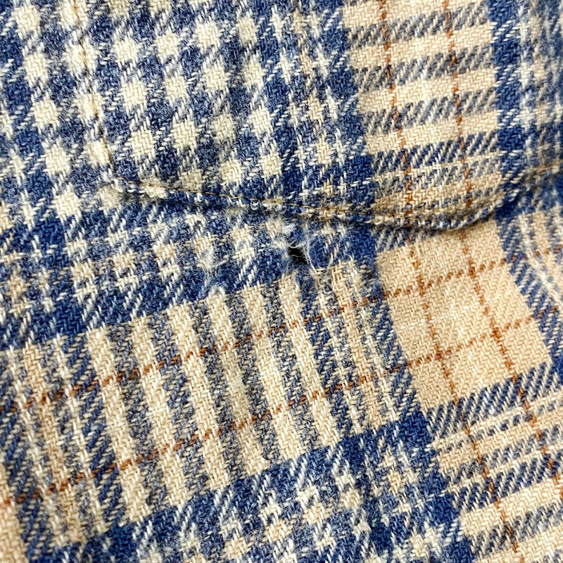 【中古品】【メンズ】 PENDLETON ペンドルトン USA製 70S LS WOOL CHECK SHIRT 70年代 ロングスリーブ ウール チェックシャツ トップス 長袖 146-250916-cs-04-izu サイズ：L カラー：ベージュ/ブルー 万代Net店