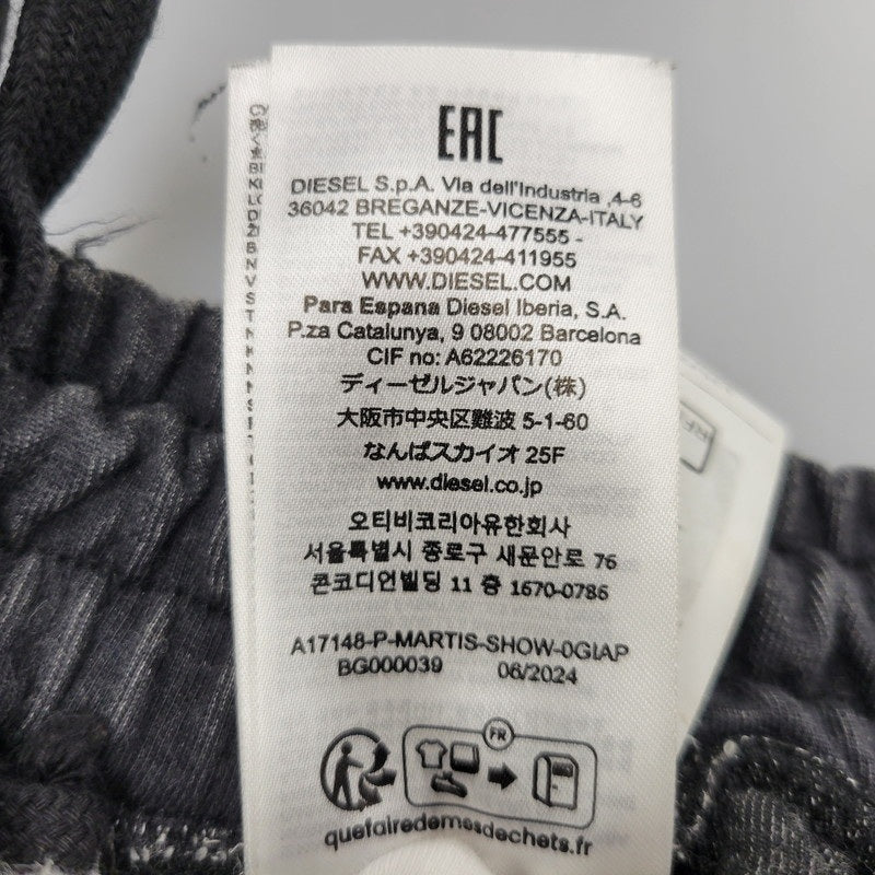 【中古品】【メンズ】 DIESEL ディーゼル P-MARTIS-SHOW BURNOUT TRACK PANTS 0GIAP トラックパンツ ボトムス 152-250921-as-19-izu サイズ：S カラー：ブラック系 万代Net店