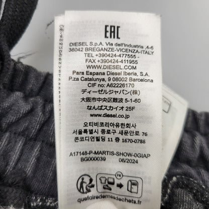 【中古品】【メンズ】 DIESEL ディーゼル P-MARTIS-SHOW BURNOUT TRACK PANTS 0GIAP トラックパンツ ボトムス 152-250921-as-19-izu サイズ：S カラー：ブラック系 万代Net店