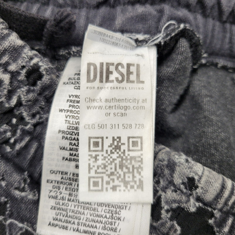 【中古品】【メンズ】 DIESEL ディーゼル P-MARTIS-SHOW BURNOUT TRACK PANTS 0GIAP トラックパンツ ボトムス 152-250921-as-19-izu サイズ：S カラー：ブラック系 万代Net店