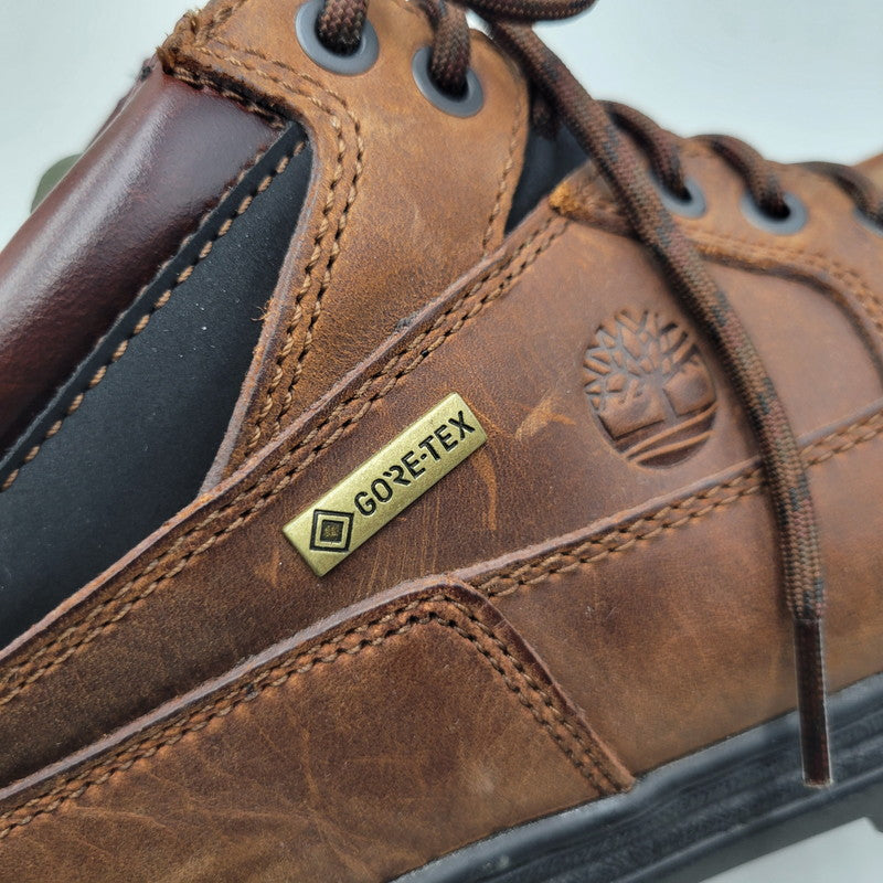 【中古品】【メンズ】 Timberland ティンバーランド HERITAGE MID LACE GTX BOOT TB137042214 ミッド レース ゴアテックス ブーツ シューズ 靴 164-250917-as-02-izu サイズ：27cm カラー：ブラウン 万代Net店