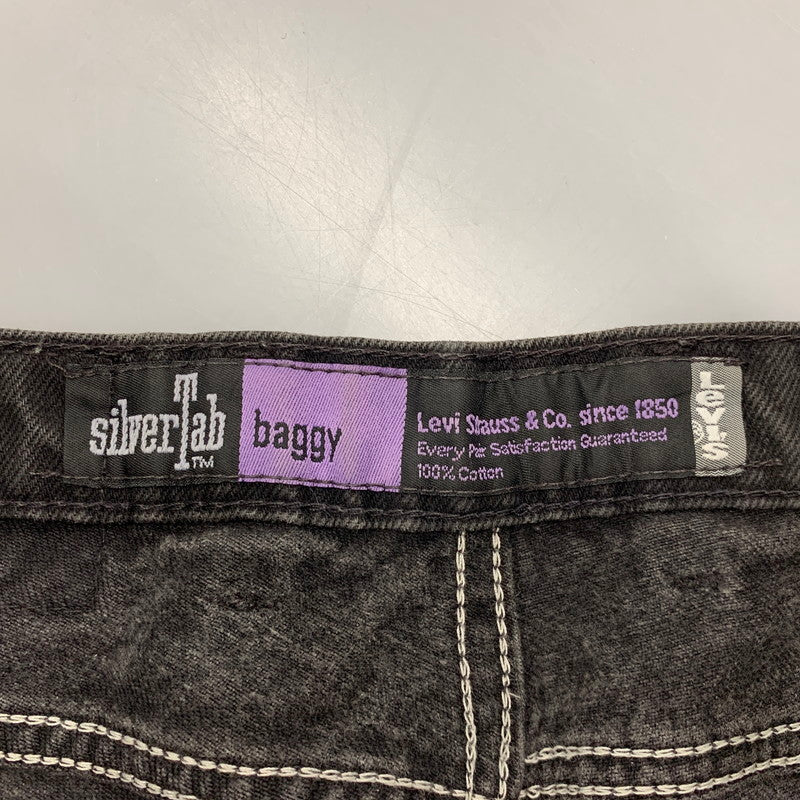 【中古品】【メンズ】 LEVI'S SILVER TAB リーバイス シルバータブ BAGGY BLACK DENIM PANTS 刻印411 バギー ブラック デニムパンツ ジーンズ ボトムス 157-250920-as-11-izu カラー：ブラック 万代Net店