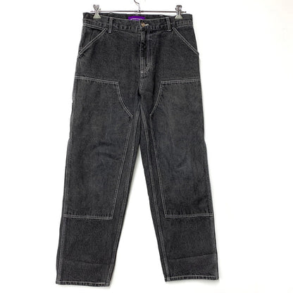 【中古品】【メンズ】 BLACKEYEPATCH ブラックアイパッチ B EMBLEM DOUBLE KNEE DENIM PANTS ダブルニー デニムパンツ ジーンズ ボトムス 153-250920-as-10-izu サイズ：34/L カラー：ブラック 万代Net店