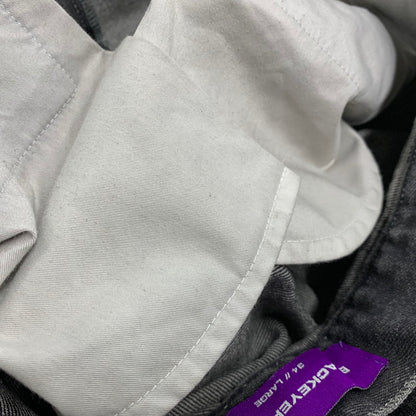 【中古品】【メンズ】 BLACKEYEPATCH ブラックアイパッチ B EMBLEM DOUBLE KNEE DENIM PANTS ダブルニー デニムパンツ ジーンズ ボトムス 153-250920-as-10-izu サイズ：34/L カラー：ブラック 万代Net店