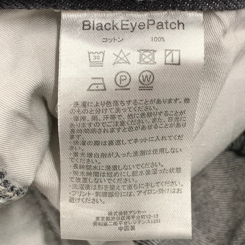 【中古品】【メンズ】 BLACKEYEPATCH ブラックアイパッチ B EMBLEM DOUBLE KNEE DENIM PANTS ダブルニー デニムパンツ ジーンズ ボトムス 153-250920-as-10-izu サイズ：34/L カラー：ブラック 万代Net店