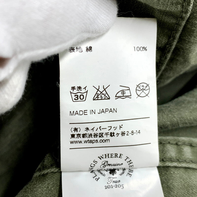 【中古品】【メンズ】 WTAPS ダブルタップス BUDS LS SHIRT 141GWDT-SHM03 ロングスリーブ シャツ 長袖 トップス 142-250918-as-16-izu サイズ：2 カラー：グリーン系 万代Net店