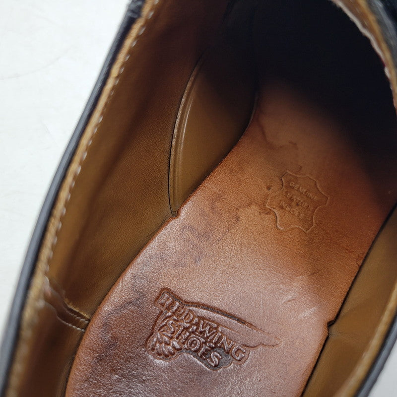 【中古品】【メンズ】 RED WING レッドウィング POSTMAN OXFORD 101 ポストマン オックスフォード USA製 刺繍羽タグ シューズ 靴 164-250917-as-04-izu サイズ：25.5cm カラー：ブラック 万代Net店