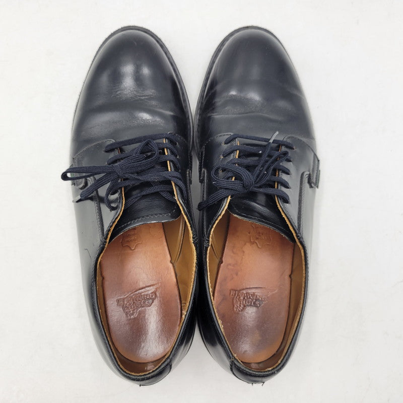【中古品】【メンズ】 RED WING レッドウィング POSTMAN OXFORD 101 ポストマン オックスフォード USA製 刺繍羽タグ シューズ 靴 164-250917-as-04-izu サイズ：25.5cm カラー：ブラック 万代Net店