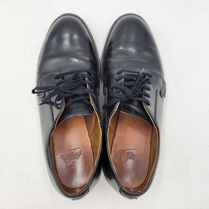 【中古品】【メンズ】 RED WING レッドウィング POSTMAN OXFORD 101 ポストマン オックスフォード USA製 刺繍羽タグ シューズ 靴 164-250917-as-04-izu サイズ：25.5cm カラー：ブラック 万代Net店