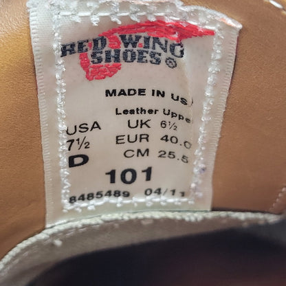 【中古品】【メンズ】 RED WING レッドウィング POSTMAN OXFORD 101 ポストマン オックスフォード USA製 刺繍羽タグ シューズ 靴 164-250917-as-04-izu サイズ：25.5cm カラー：ブラック 万代Net店