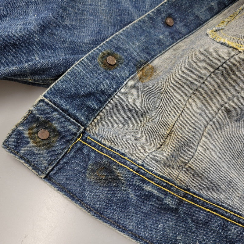 【現状渡し品】【メンズ】 Lee リー PATD-153438 101-J 刻印21 USA製 胸ポケ内ユニオンチケット付き 70-80S DENIM JACKET 70-80年代 デニム ジャケット トップス アウター 146-250917-cs-14-izu サイズ：不明 カラー：インディゴ 万代Net店