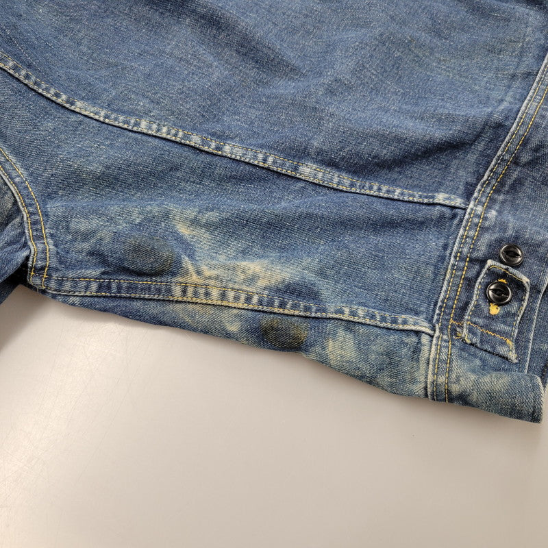 【現状渡し品】【メンズ】 Lee リー PATD-153438 101-J 刻印21 USA製 胸ポケ内ユニオンチケット付き 70-80S DENIM JACKET 70-80年代 デニム ジャケット トップス アウター 146-250917-cs-14-izu サイズ：不明 カラー：インディゴ 万代Net店