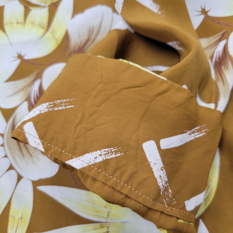 【中古品】【メンズ】 SUN SURF サンサーフ FIRELAND アイルランド M22175 OPEN COLLR RAYON ALOHA LS SHIRT オープンカラー レーヨン アロハ ロングスリーブ シャツ トップス 長袖 145-250917-cs-13-izu サイズ：L カラー：ブラウン系 万代Net店