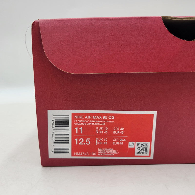 【中古美品】【メンズ】 NIKE ナイキ × LEVI’S リーバイス AIR MAX 95 OG HM4743-100 エアマックス 95 OG スニーカー シューズ 靴 160-250917-as-01-izu サイズ：29cm カラー：LT OREWOOD BRN/WHITE-GYM RED 万代Net店