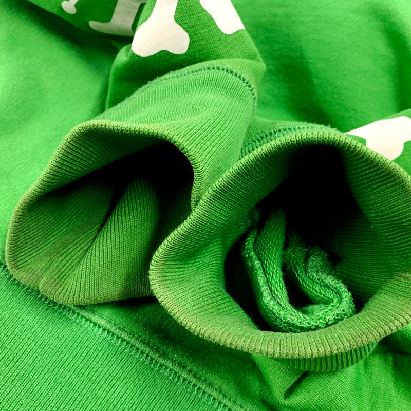【現状渡し品】【メンズ】 STUSSY AUTHENTIC ステューシー オーセンティック SLEEVE SKULL ZIP UP HOODED SWEATSHIRT ジップアップ フーデッド スウェットシャツ パーカー 長袖 トップス 142-250918-as-18-izu サイズ：L カラー：グリーン 万代Net店
