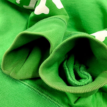 【現状渡し品】【メンズ】 STUSSY AUTHENTIC ステューシー オーセンティック SLEEVE SKULL ZIP UP HOODED SWEATSHIRT ジップアップ フーデッド スウェットシャツ パーカー 長袖 トップス 142-250918-as-18-izu サイズ：L カラー：グリーン 万代Net店