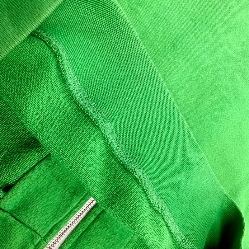 【現状渡し品】【メンズ】 STUSSY AUTHENTIC ステューシー オーセンティック SLEEVE SKULL ZIP UP HOODED SWEATSHIRT ジップアップ フーデッド スウェットシャツ パーカー 長袖 トップス 142-250918-as-18-izu サイズ：L カラー：グリーン 万代Net店