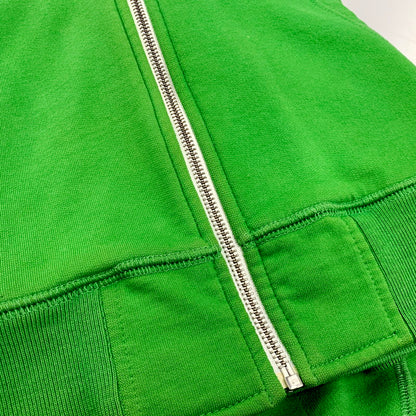 【現状渡し品】【メンズ】 STUSSY AUTHENTIC ステューシー オーセンティック SLEEVE SKULL ZIP UP HOODED SWEATSHIRT ジップアップ フーデッド スウェットシャツ パーカー 長袖 トップス 142-250918-as-18-izu サイズ：L カラー：グリーン 万代Net店