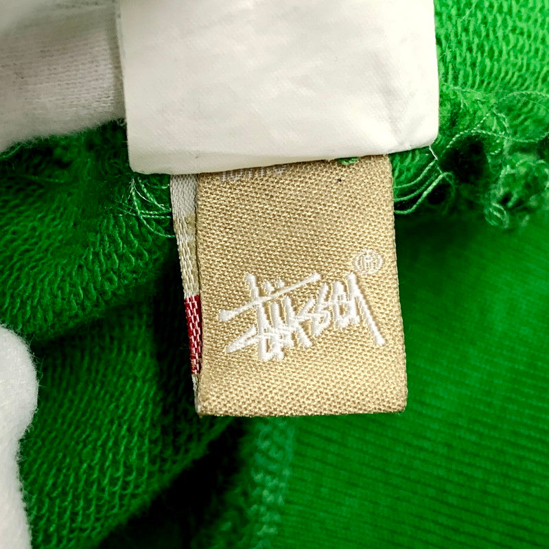 【現状渡し品】【メンズ】 STUSSY AUTHENTIC ステューシー オーセンティック SLEEVE SKULL ZIP UP HOODED SWEATSHIRT ジップアップ フーデッド スウェットシャツ パーカー 長袖 トップス 142-250918-as-18-izu サイズ：L カラー：グリーン 万代Net店