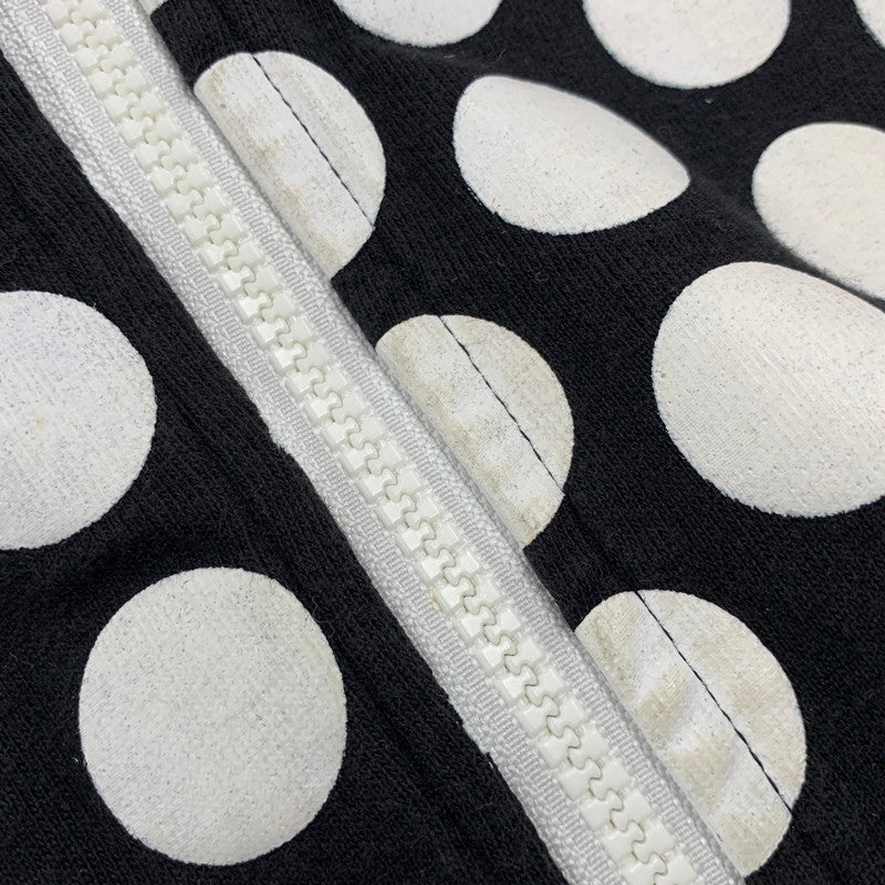 【中古品】【メンズ】 STUSSY AUTHENTIC ステューシー オーセンティック ZIP UP HOODED SWEATSHIRT ジップアップ フーデッド スウェットシャツ 水玉 パーカー 長袖 トップス 142-250920-as-15-izu サイズ：S カラー：ブラック×ホワイト 万代Net店