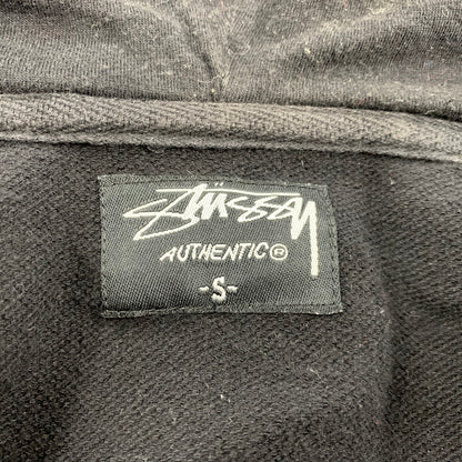【中古品】【メンズ】 STUSSY AUTHENTIC ステューシー オーセンティック ZIP UP HOODED SWEATSHIRT ジップアップ フーデッド スウェットシャツ 水玉 パーカー 長袖 トップス 142-250920-as-15-izu サイズ：S カラー：ブラック×ホワイト 万代Net店